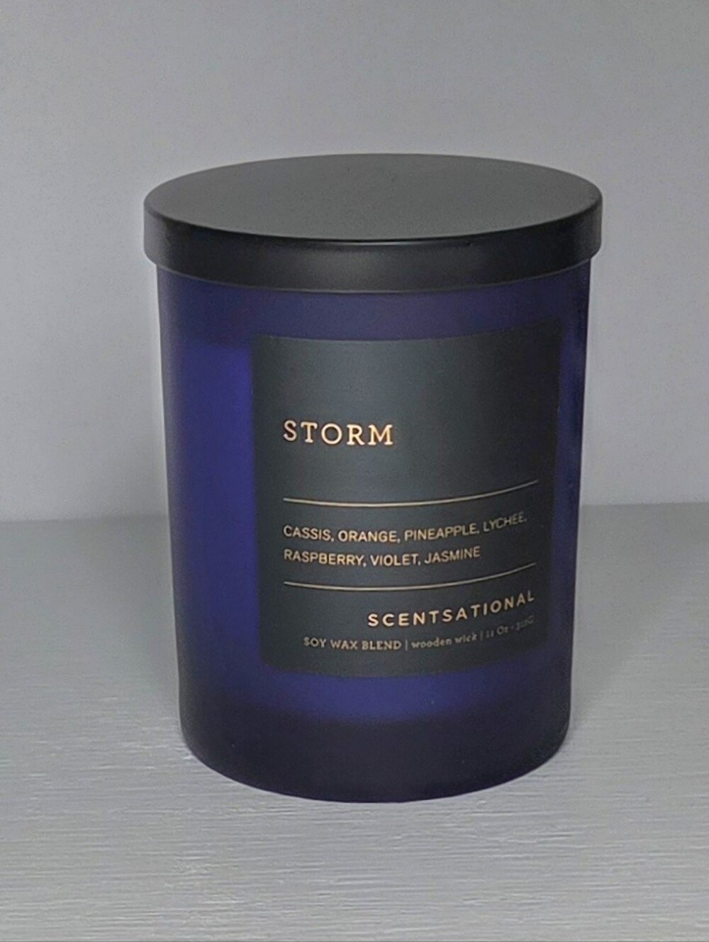 STORM Scentsatioal Wooden Wick Rare Blue Fragrant Candle